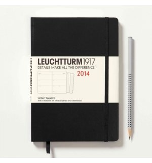 Leuchtturm1917 Еженедельник на 2014 год, неделя на развороте (Распродажа) Medium