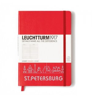 Leuchtturm1917 Medium Notebook Red St.Petersburg Edition