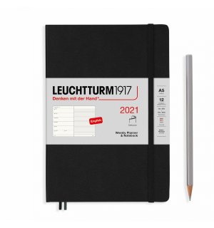 Leuchtturm1917 Еженедельник-блокнот на 2021 год, неделя на странице, мягкая обложка Medium