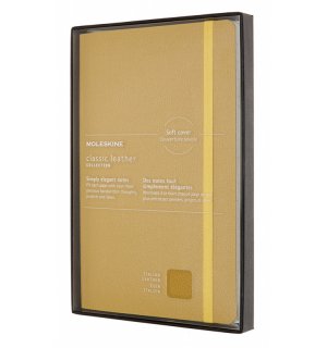 Записная книжка Moleskine LIMITED EDITION LEATHER, Large, желтый, обложка из натуральной кожи