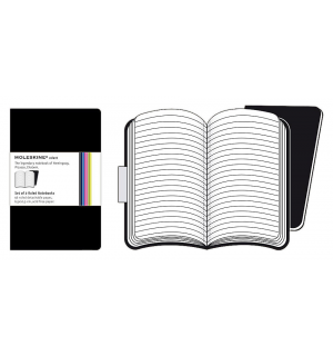 Записная книжка Moleskine Volant (в линейку, 2 шт.), XSmall, черная