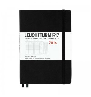 Leuchtturm1917 Еженедельник на 2016 год, неделя на развороте (вертикальный) Medium
