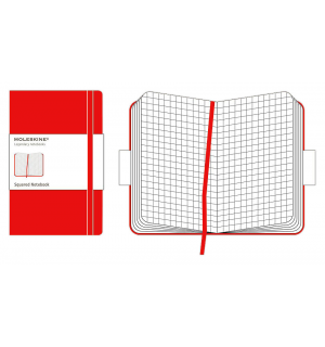 Записная книжка Moleskine Classic (в клетку), Large, красная