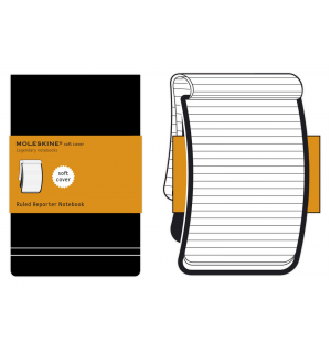 Блокнот Moleskine Reporter Soft (в линейку), Pocket, черная