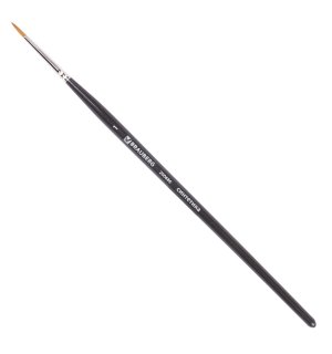 BRAUBERG ART CLASSIC Кисть художественная профессиональная синтетика мягкая под колонок, круглая, короткая ручка №1