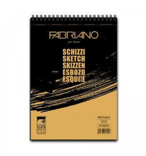 Fabriano Schizzi - блокнот для графики и каллиграфии A3 спираль по короткой стороне
