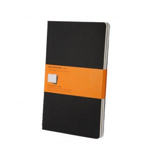 Записная книжка Moleskine Cahier (в линейку, 3 шт.), Large, черная