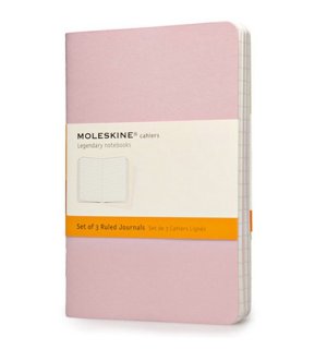 Записная книжка Moleskine Cahier (в линейку, 3 шт.), Pocket, пастельный набор