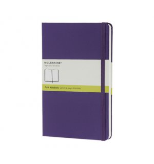 Записная книжка Moleskine Classic (нелинованная), Large, фиолетовая