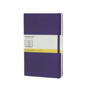 Записная книжка Moleskine Classic (в клетку), Large, фиолетовая