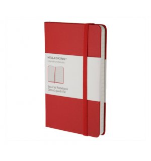 Записная книжка Moleskine Classic (в клетку), Pocket, красная
