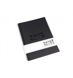 Dark Note Black Тетрадь-скетчбук на спирали (c черными листами) A6