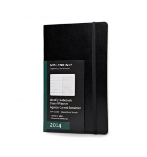 Еженедельник Moleskine Classic Soft (2014), Large, черный