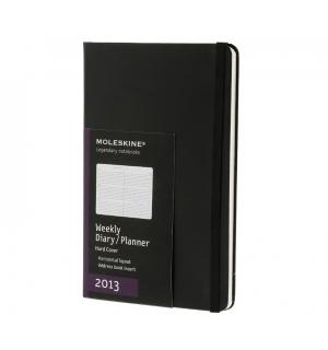 Еженедельник Moleskine Classic (горизонтальный, 2013), Large, черный