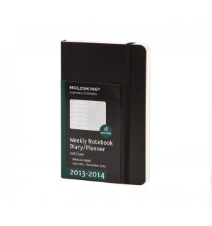 Еженедельник Moleskine Classic Soft (18 мес., 2013/14), Large, черный