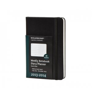 Еженедельник Moleskine Classic (18 мес., 2013/14), Large, черный