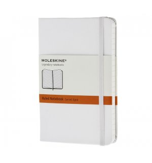 Записная книжка Moleskine Classic (в линейку), Pocket, белая
