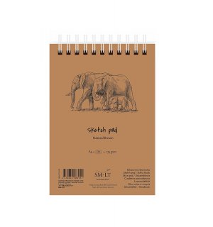 SMLT Скетчбук Sketch Pad Natural Brown на спирали А4