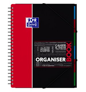 Тетрадь-папка на спирали Oxford SOS Notes ORGANISERBOOK A4+