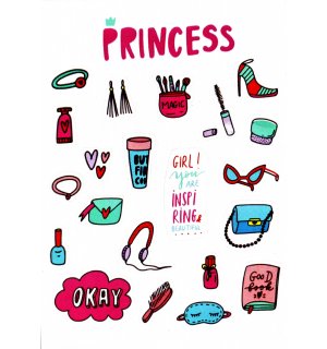 Princess. Лист виниловых наклеек А6