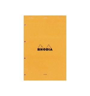 Rhodia Orange A4 Legal Pad Yellow Perforation №19 LINED