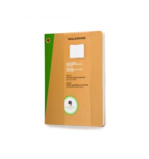 Записная книжка Moleskine Evernote Cahier (в клетку), XLarge, бежевая (2шт.)