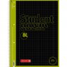 Тетрадь Brunnen Student Premium Black Neon в клетку А4