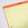 Rhodia Orange A4 Legal Pad Multicolonnes Yellow Perforation