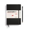 Leuchtturm1917 Еженедельник на 2025 год, неделя на развороте (вертикальный) Black (черный) Medium