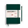 Leuchtturm1917 Еженедельник-блокнот на 2025 год, неделя на странице, Forest Green (лесной зеленый) А5 Medium