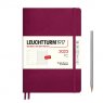 Leuchtturm1917 Еженедельник-блокнот на 2023 год, Soft Cover, неделя на странице, Port Red (винный) Medium