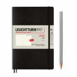 Leuchtturm1917 Ежемесячник-блокнот на 2022 год (на 16 месяцев) Soft Cover Black B6+