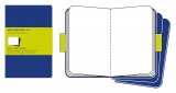 Записная книжка Moleskine Cahier (нелинованная, 3 шт.), Large, синяя