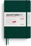 Leuchtturm1917 Ежедневник на 2026 год, Forest Green (темно-зеленый) день на странице Medium Dotted (в точку)