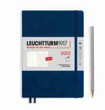 Leuchtturm1917 Еженедельник-блокнот на 2022 год, неделя на странице, Soft Cover Navy (темно-синий) Medium