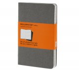 Записная книжка Moleskine Cahier (в линейку, 3 шт.), Pocket, серая