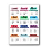 Calendar 2018. Лист виниловых наклеек А6