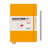 Leuchtturm1917 Еженедельник-блокнот на 2022 год, неделя на странице, Rising Colours Rising Sun теплый желтый Medium