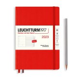 Leuchtturm1917 Еженедельник-блокнот на 2023 год, неделя на странице, Red (красный) Medium