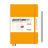 Leuchtturm1917 Еженедельник-блокнот на 2023 год, неделя на странице, Rising Colours Rising Sun (теплый желтый) Medium