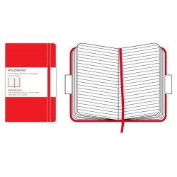 Записная книжка Moleskine Classic (в линейку), Pocket, красная