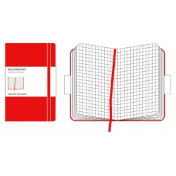 Записная книжка Moleskine Classic (в клетку), Pocket, красная