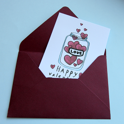 All Write Открытка почтовая Happy valentines day, A6