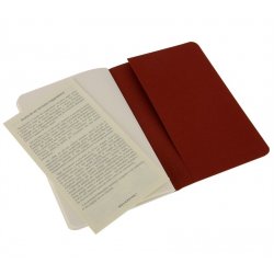 Записная книжка Moleskine Cahier (нелинованная, 3 шт.), Pocket, красная