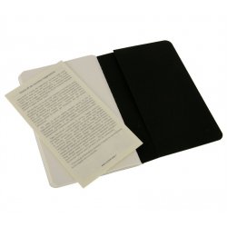 Записная книжка Moleskine Cahier (нелинованная, 3 шт.), Pocket, черная