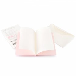Почтовый набор Moleskine Note Card (нелинованная записная книжка и конверт), Large, розовый